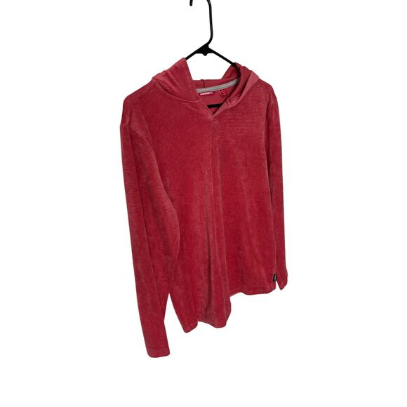 Union Bay Red Velour hoodie pullover size large - Picture 3 of 6